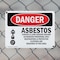 Signmission Asbestos Cancer And Lung Disease Hazard Danger Sign, Plastic, 10in W x 7in L, 2PK OS-2PACK-DS-P-710-L-1033 - alternate 2